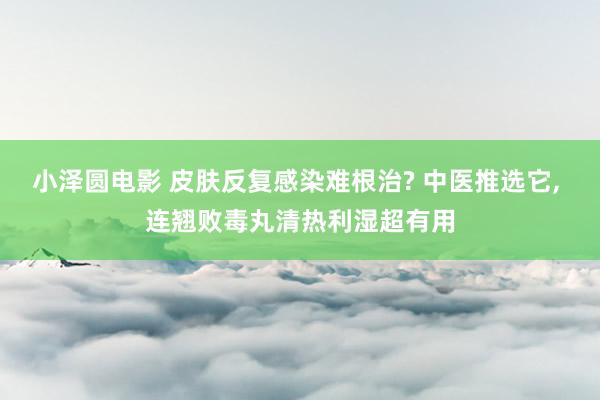 小泽圆电影 皮肤反复感染难根治? 中医推选它， 连翘败毒丸清热利湿超有用